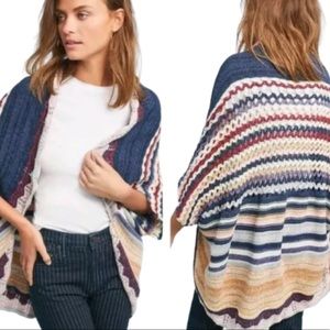 ANTHRO MOTH Kearny Crocheted Colorful Cardigan M